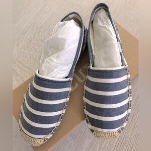 Soludos Blue & White Striped Espadrille